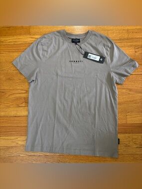Sonneti London Tshirt Men’s Large Brown Crew Neck 100% Cotton Tee Casualwear New